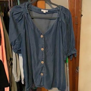 Short Sleeve Button Down Lauren Conrad Top